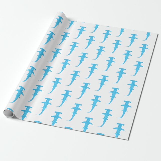 Ocean Hammerhead Shark Geschenkpapier (Ungerollt)