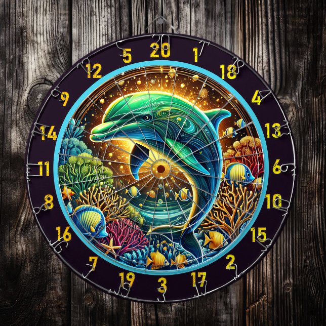 Ocean Harmony Dolphin Dartboard Delight Dartscheibe (Von Creator hochgeladen)