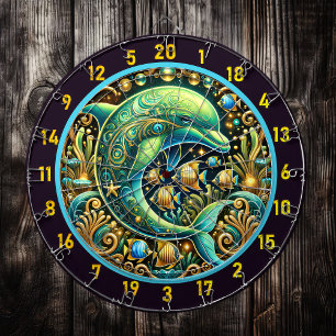 Ocean Harmony Dolphin Dartboard Design Dartscheibe