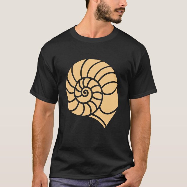 Ocean Humor Minimalist Shells Simple Seashell T-Shirt (Vorderseite)