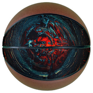 Ocean Inferno Rotes Glow Basketball