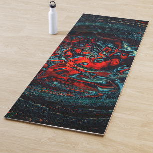 Ocean Inferno Rotes Glow Yogamatte