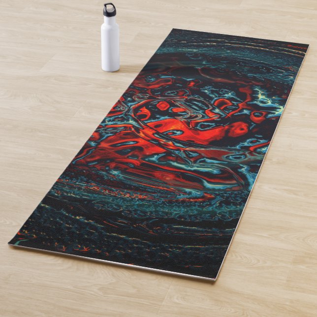 Ocean Inferno Rotes Glow Yogamatte (Beispiel)