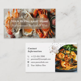 Ocean Inspiriert Seafood Restaurant Business Card Visitenkarte