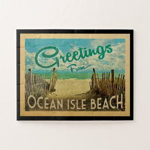 Ocean Isle Beach Jigsaw Puzzle Vintage Reise