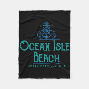 Ocean Isle Beach North Carolina Nautisches Design Fleecedecke