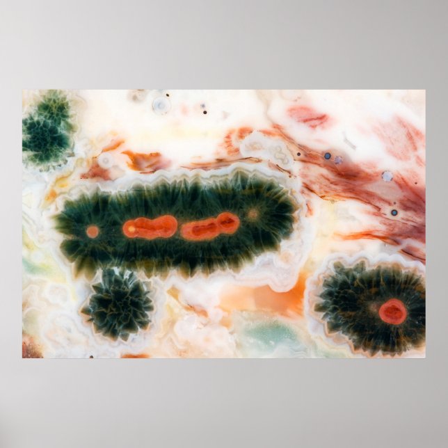 Ocean Jasper Stone gefunden in Madagaskar Poster (Vorne)