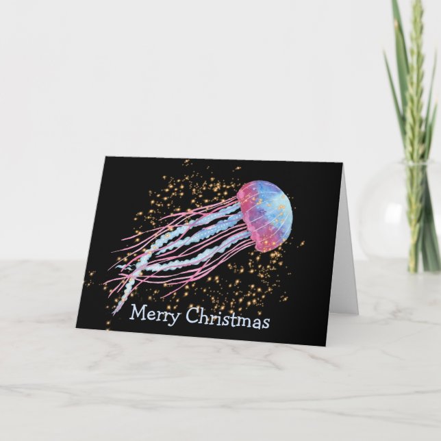 Ocean Jellyfish Sparkle Weihnachten (Vorderseite)