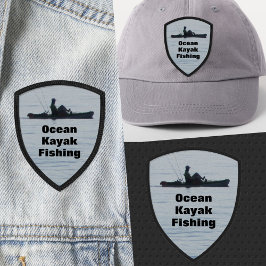 Ocean Kayaking Fischen Black Kayak Silhouette Blau