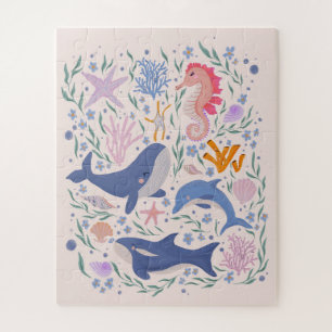 Ocean Kinderzimmer Art - Whimsisches Meer Kreature Puzzle