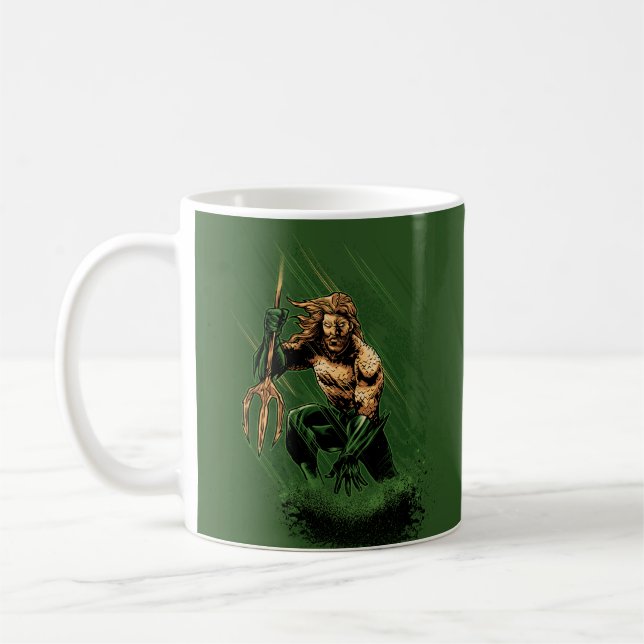 Ocean King Trident Warrior Dynamic Comic Art Kaffeetasse (Links)