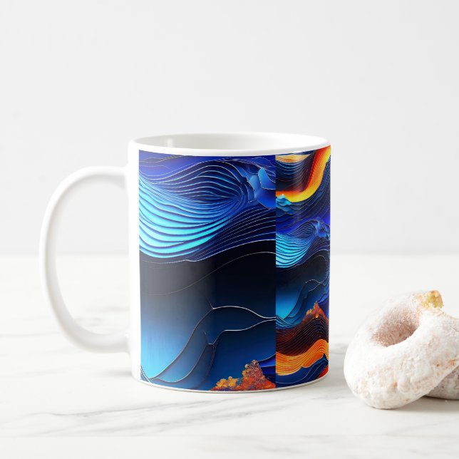 Ocean Lava "Aquaflame" Kaffeetasse (Mit Donut)