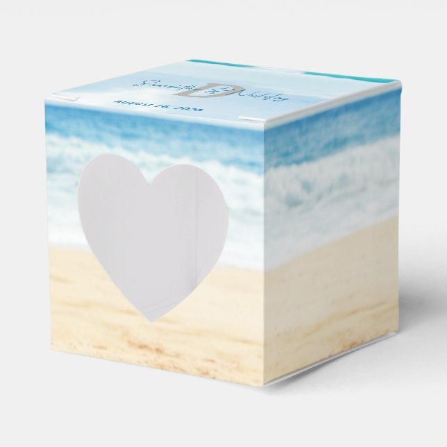 Ocean Liebe Beach Hochzeit Geschenkschachtel (Vorderseite)