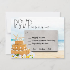 Ocean Liebe Beach Hochzeit RSVP Karte