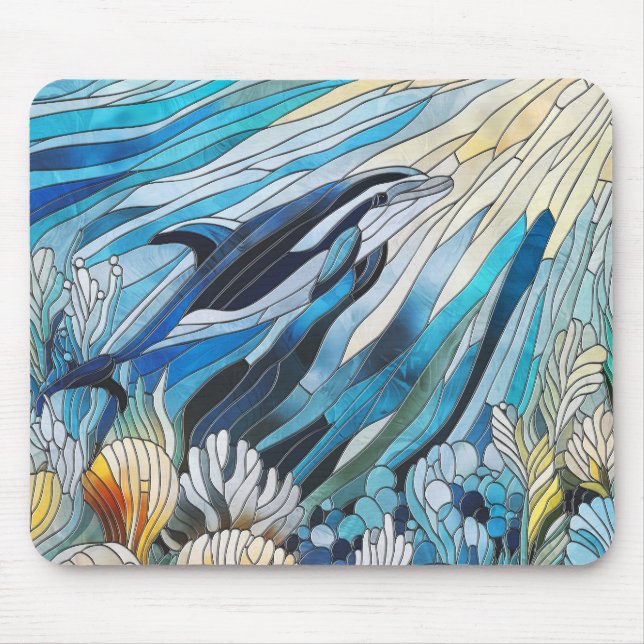 Ocean Life - Digital Art Mosaik Mousepad (Vorne)