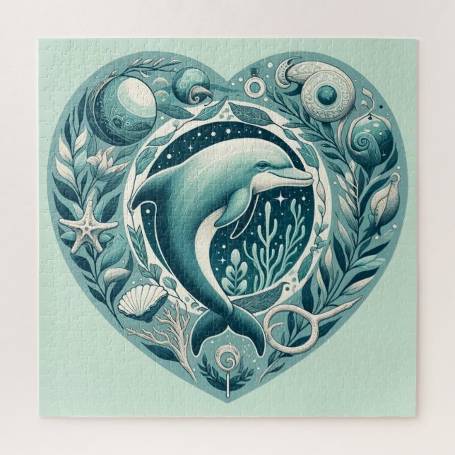 Ocean Life Dolphin Puzzle (Vertikal)