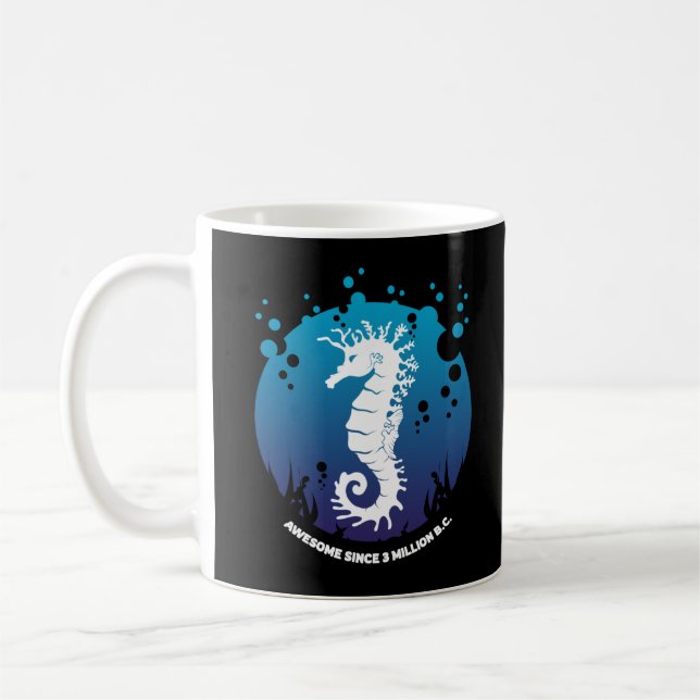 Ocean Life Graphic Design - Seepferde Kaffeetasse (Links)
