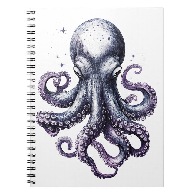 Ocean Life Octopus-Notebook Notizblock (Vorderseite)