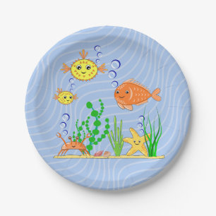 Ocean Life Paper Plate Pappteller