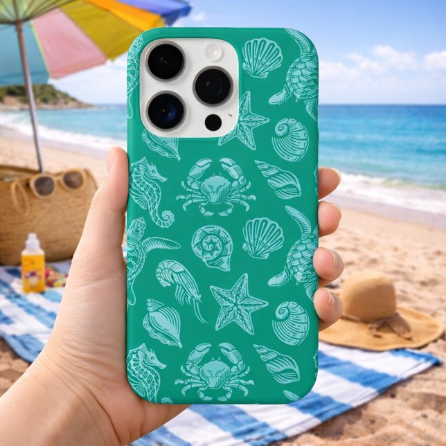 Ocean Life Pattern - Sea Ästhetik Case-Mate iPhone Hülle (Von Creator hochgeladen)