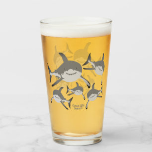 Ocean Life Squad® Shark Design for Ocean Lovers Glas