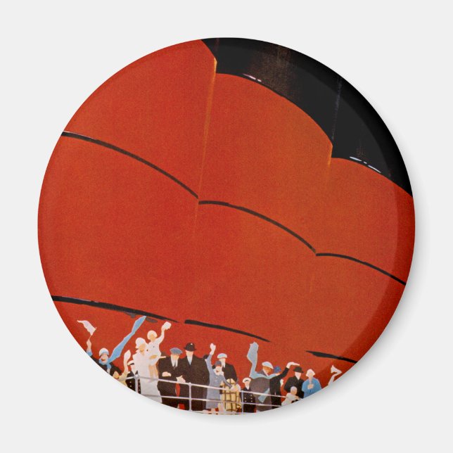 Ocean Liner Bon Voyage Magnet (Vorne)