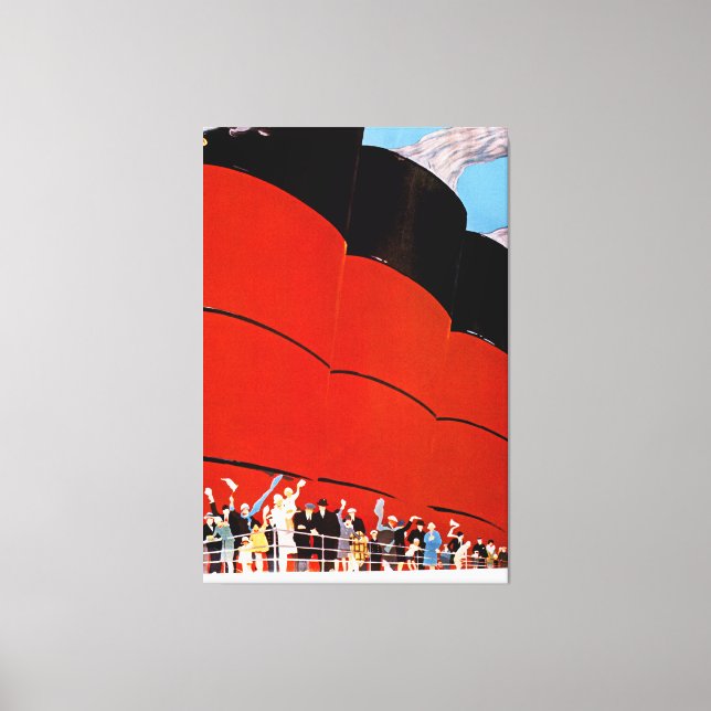 Ocean Liner Bon Voyage - XL Leinwanddruck (Vorderseite)
