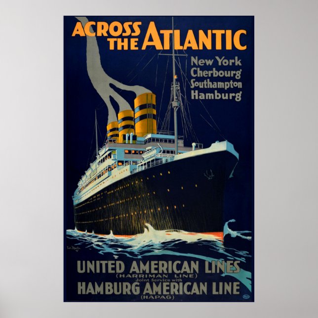 OCEAN LINER EUROPA AMERIKA POSTER (Vorne)