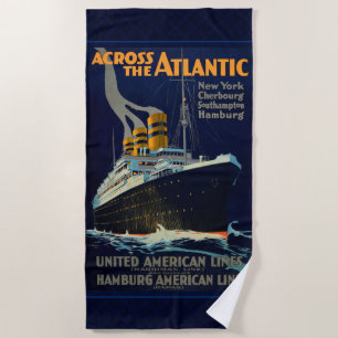 OCEAN LINER EUROPA AMERIKA STRANDTUCH