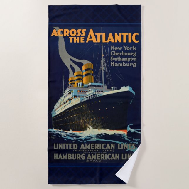 OCEAN LINER EUROPA AMERIKA STRANDTUCH (Vorderseite)