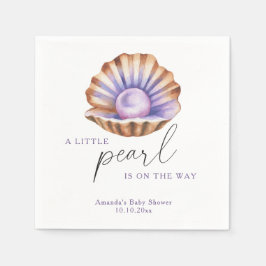 Ocean Little Pearl Under The Sea Baby Shower Serviette