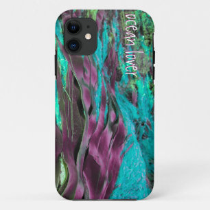 Ocean Lover Turquoise Burgund Seetang Text Case-Mate iPhone Hülle
