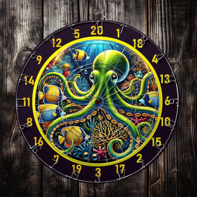 Ocean Majesty Octopus Dartboard Dartscheibe (Von Creator hochgeladen)