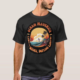 Ocean Maverick Surfing Man Vintag Retro Classic T-Shirt