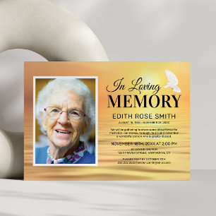 Ocean Memorial Service In Love Memory Foto Einladung
