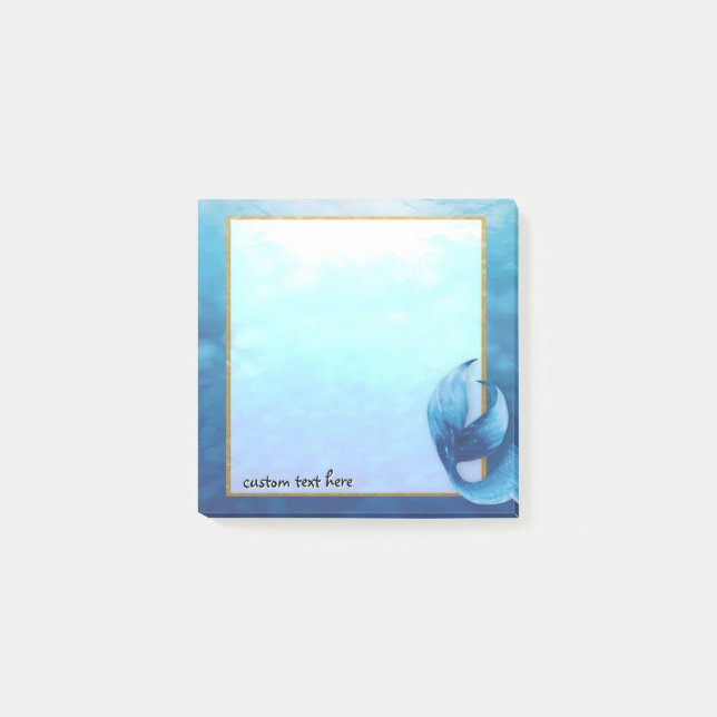 Ocean Mermaid Schwanz Custom Post-It Notes Klebezettel (Vorderseite)