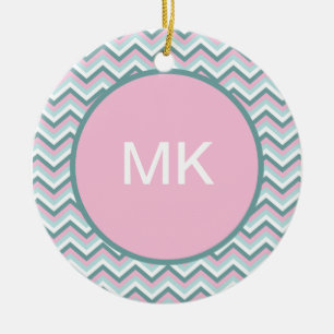 Ocean Mist Zickzack Muster Keramikornament