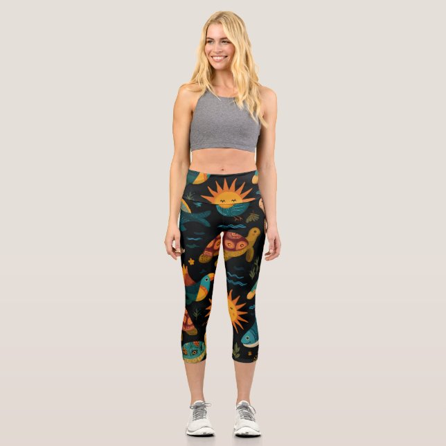 Ocean Mood High Waisted Capris Gift (Vorderseite)