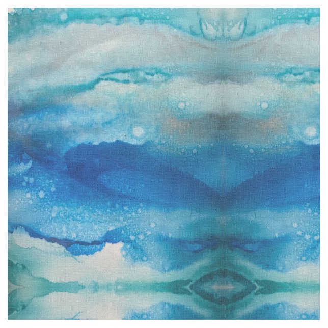 Ocean Moods Fabric | Style #5 | Blue Beach Stoff (Nahaufnahme)