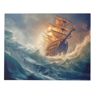 Ocean Nature Force Unleash Power Earth Desaster Notizblock