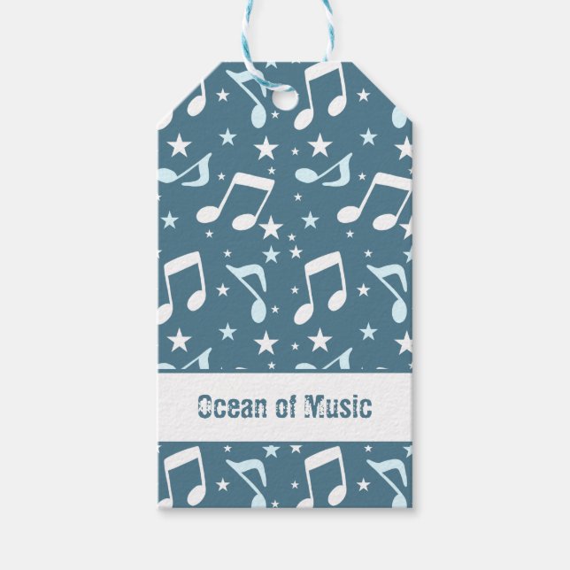 Ocean of Music patterned Geschenkanhänger (Vorderseite)