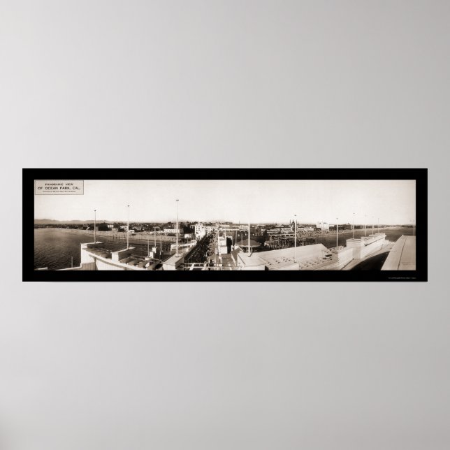 Ocean Park Foto Santa Monica 1914 Poster (Vorne)