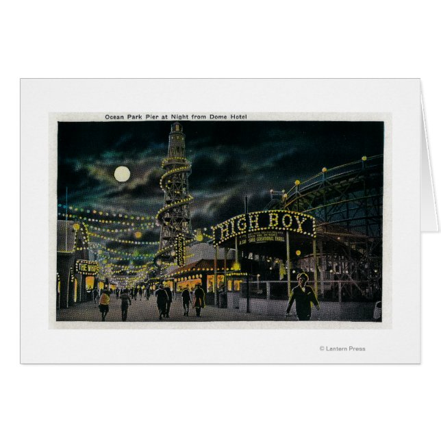 Ocean Park Pier bei Nacht vom Dome Hotel (Vorderseite (Horizontal))