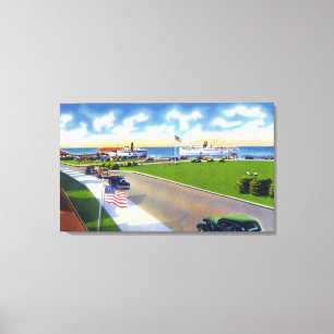 Ocean Park View of Boats Ankunft am Hafen Leinwanddruck