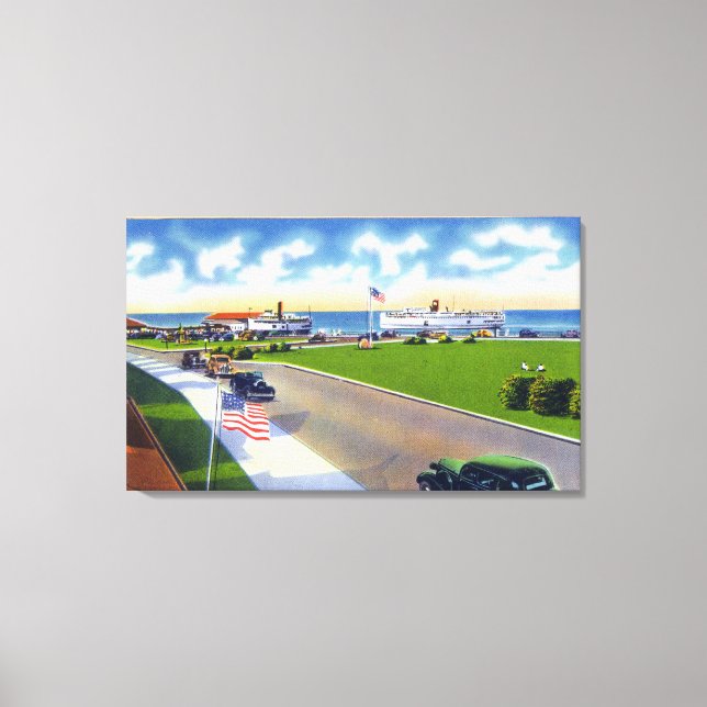 Ocean Park View of Boats Ankunft am Hafen Leinwanddruck (Vorderseite)