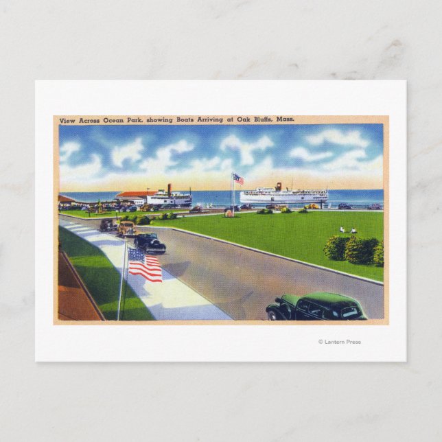 Ocean Park View of Boats Ankunft am Hafen Postkarte (Vorderseite)