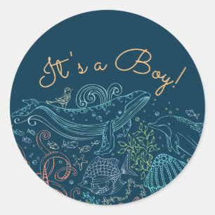 Ocean Party   Es ist ein Boy Sticker