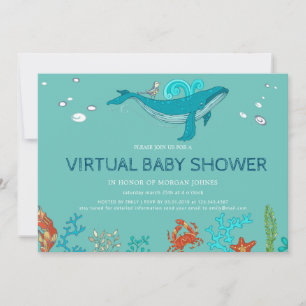 Ocean Party Virtual Baby Dusche Einladung
