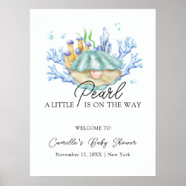 Ocean Pearl Under Sea Baby Dusche Empfang Poster