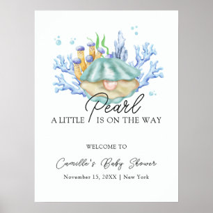 Ocean Pearl Under Sea Baby Dusche Empfang Poster
